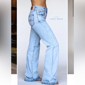 Black/grey wash western trouser jeans